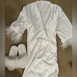 White Robe and Slippers